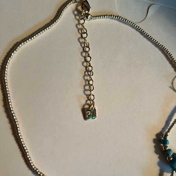 Park Lane turquoise and gold beaded Necklace 16" with 2" extender. New. - Picture 4 of 4